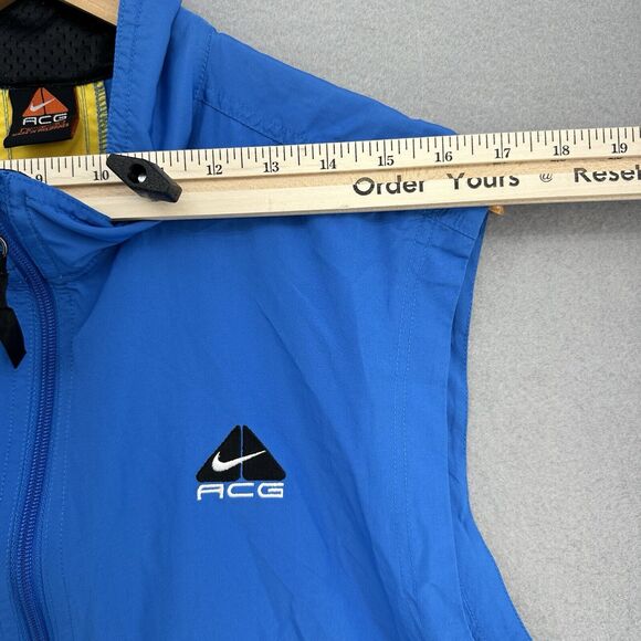 1992 Nike ACG Packable Vest Tactical Windbreaker Blue Mens M Outdoor Wind VTG - Picture 5 of 9